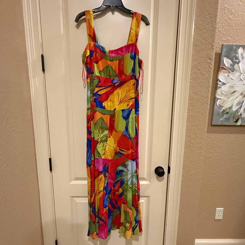Square Neck Sleeveless Shift Maxi Dress